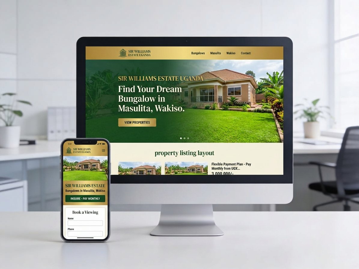 Sir Williams Estate website mockup