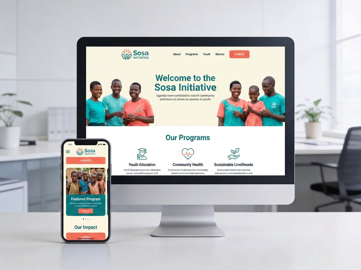 Sosa Initiative website mockup