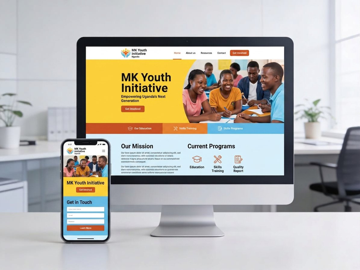 MK Youth Initiative website mockup